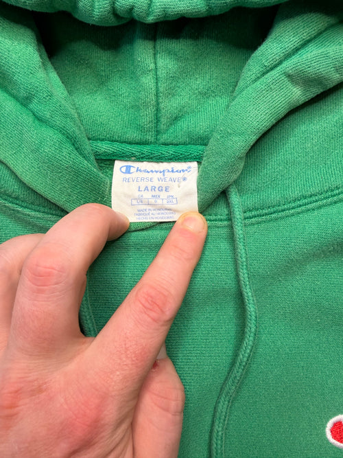 Champion Reverse Weave Green Hoodie
