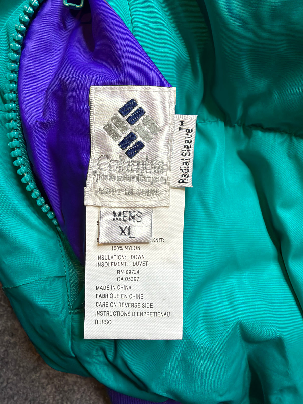 Vintage 1990s Columbia Sportswear Reversible Puffer Jacket