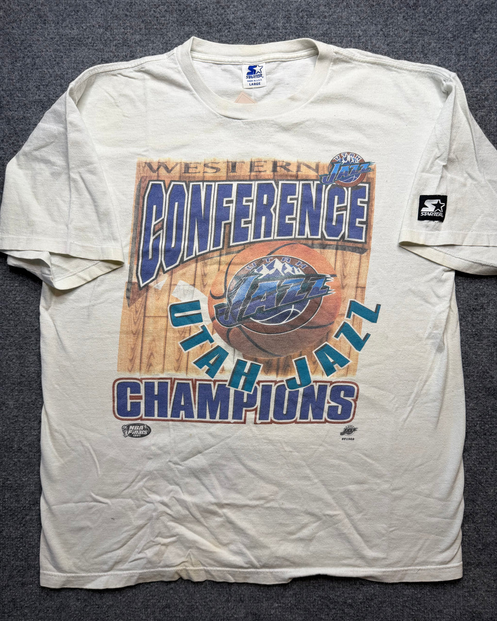Vintage Starter Western Conf. Champions Utah Jazz Tee