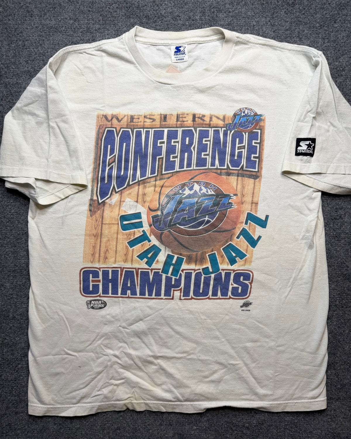 Vintage Starter Western Conf. Champions Utah Jazz Tee
