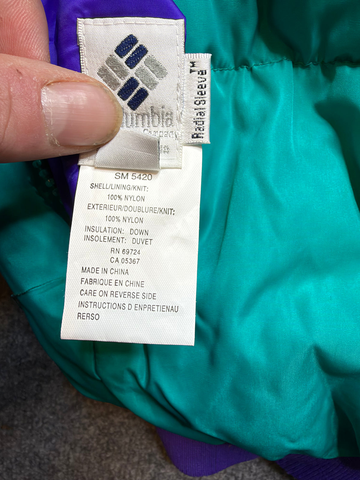 Vintage 1990s Columbia Sportswear Reversible Puffer Jacket