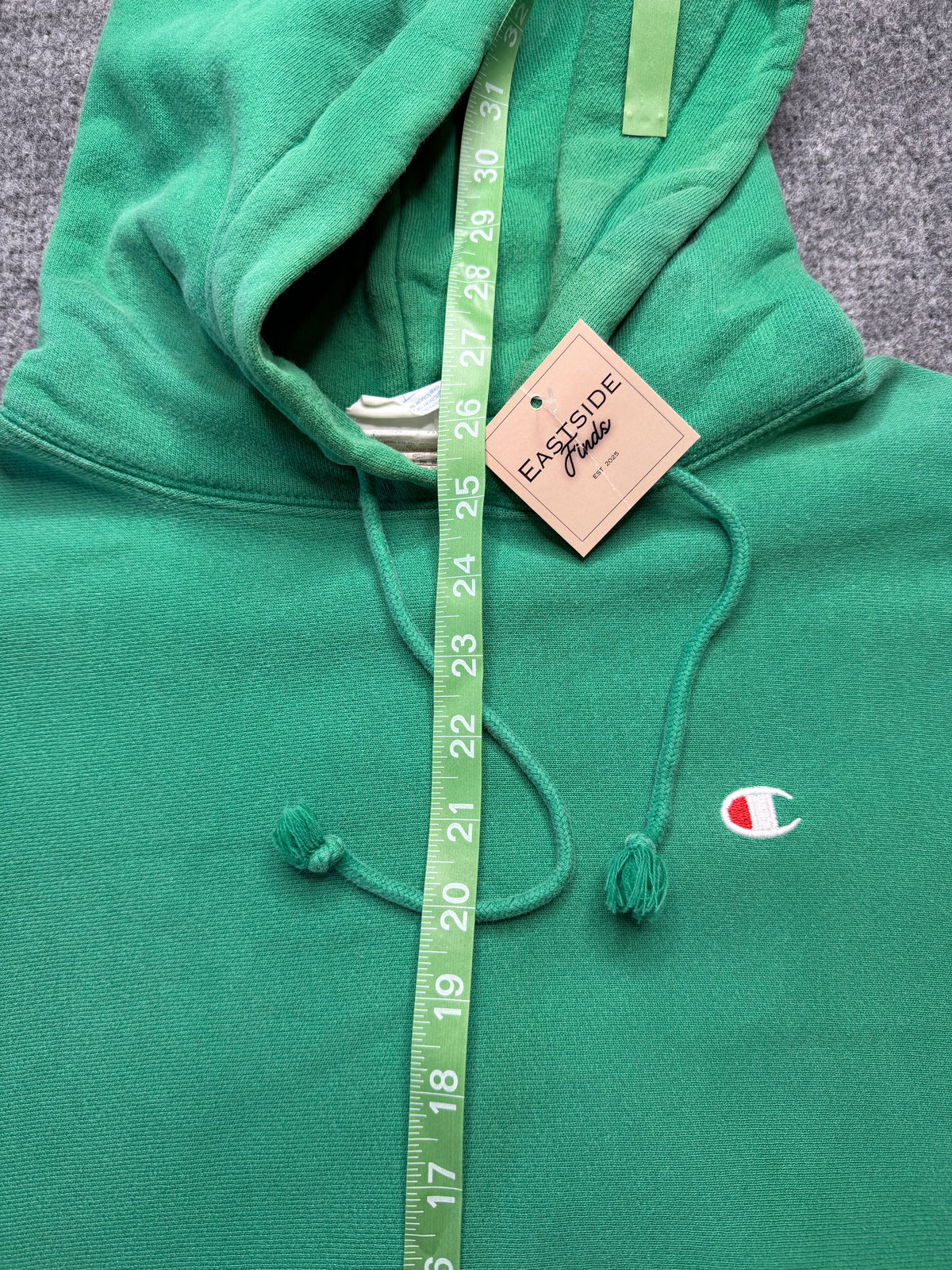 Champion Reverse Weave Green Hoodie