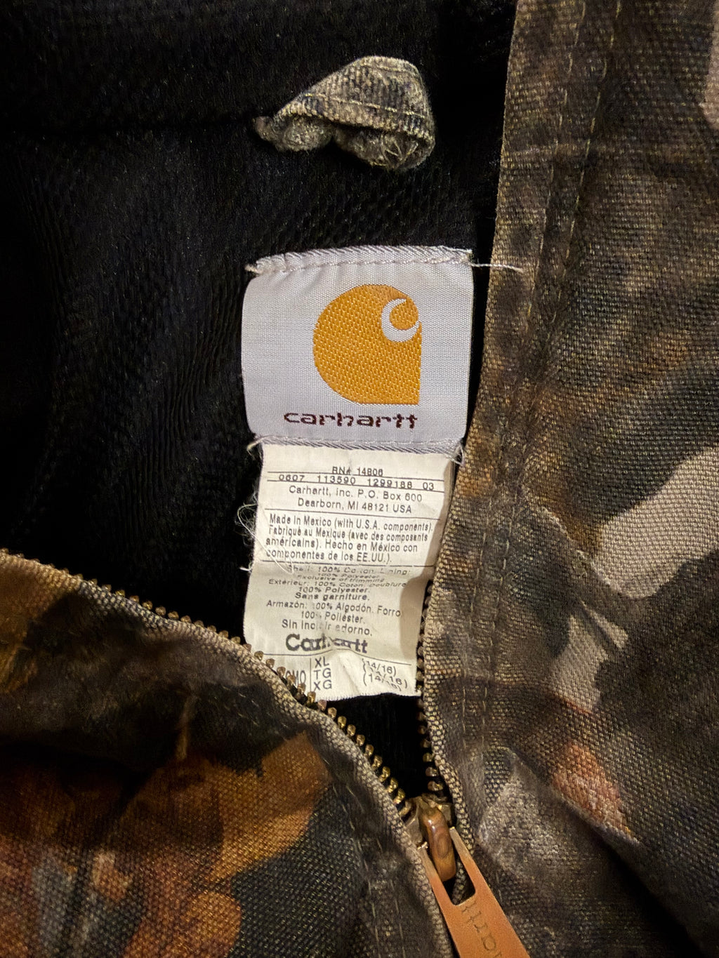 Vintage Camo Carhartt Jacket