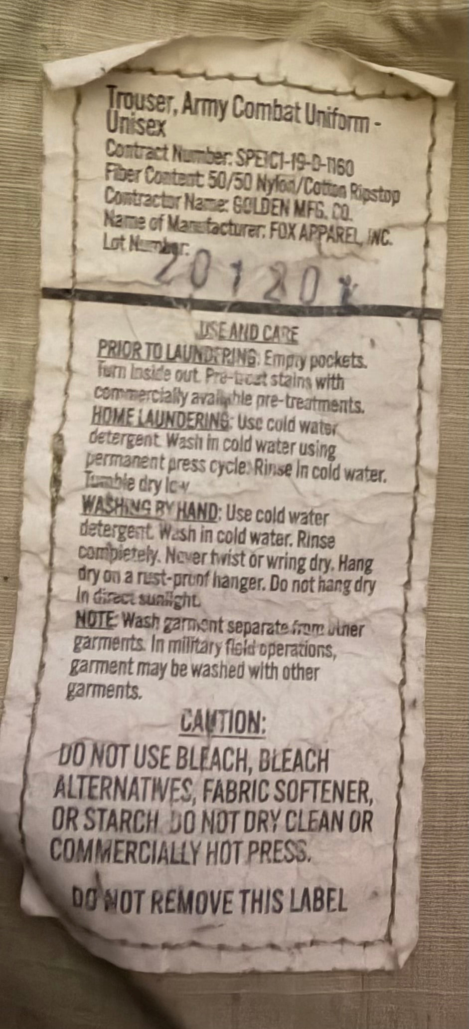 U.S. Army Combat Uniform Trousers